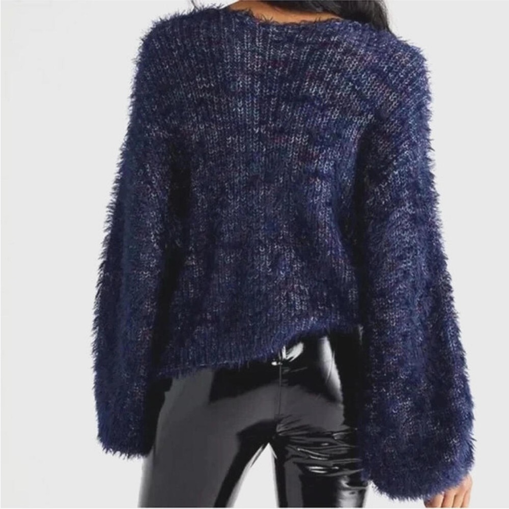 EUC💙Free People Gelato Sweater XS Oversized Blue - Picture 2 of 9